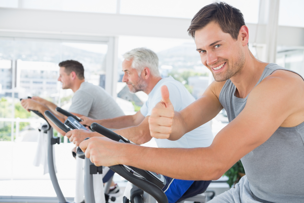 multigenerations of men working out for good health