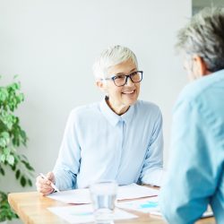 portrait of ta senior businesswoman during a meeting in the office